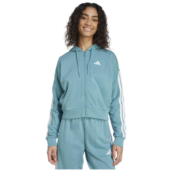 Adidas Γυναικεία ζακέτα Essentials 3-Stripes French Terry Full-Zip Hoodie